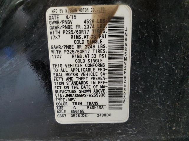 2015 NISSAN ROGUE SELE - JN8AS5MV2FW255938