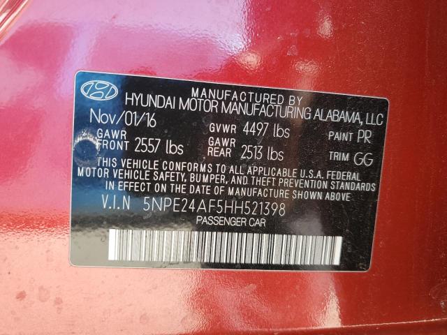 2017 HYUNDAI SONATA SE - 5NPE24AF5HH521398