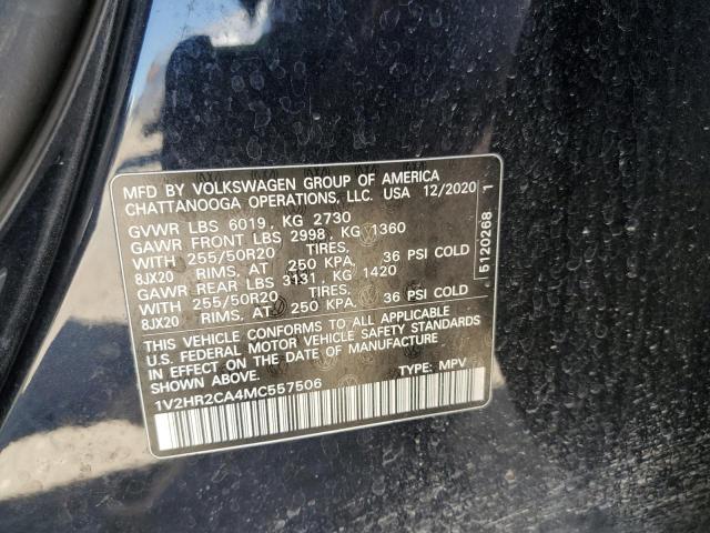 2021 VOLKSWAGEN ATLAS SE - 1V2HR2CA4MC557506