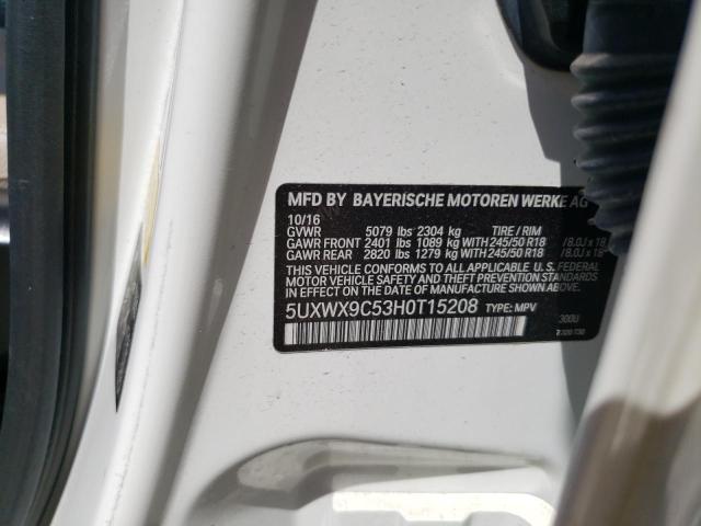 2017 BMW X3 XDRIVE2 - 5UXWX9C53H0T15208