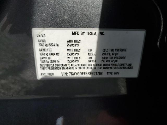 2024 TESLA MODEL Y - 7SAYGDEE8RF201768