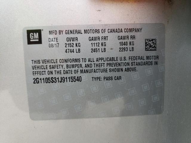 2018 CHEVROLET IMPALA LT - 2G1105S31J9115540