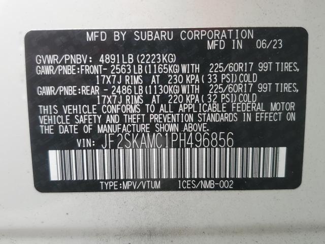 2023 SUBARU FORESTER W JF2SKAMC1PH496856
