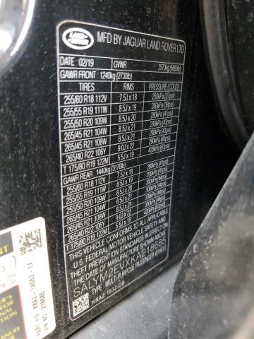 2019 LAND ROVER RANGE ROVE - SALYM2EVXKA218685