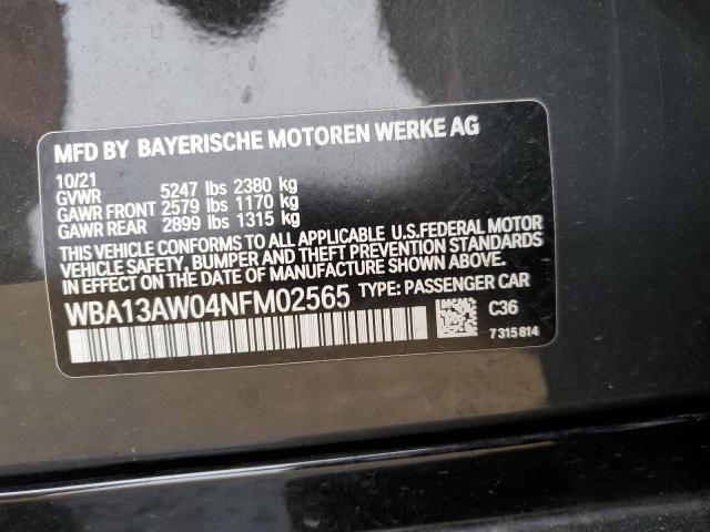 2022 BMW M440XI GRA WBA13AW04NFM02565