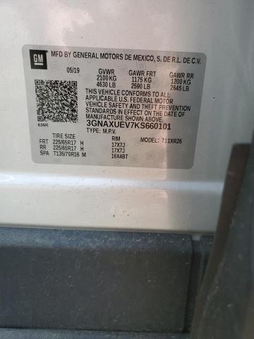 2019 CHEVROLET EQUINOX LT - 3GNAXUEV7KS660101