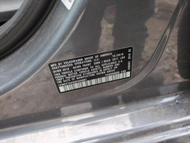 2017 VOLKSWAGEN PASSAT R-L 1VWDT7A3XHC030687