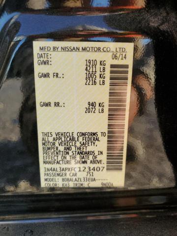 2015 NISSAN ALTIMA 2.5 - 1N4AL3APXFC123407