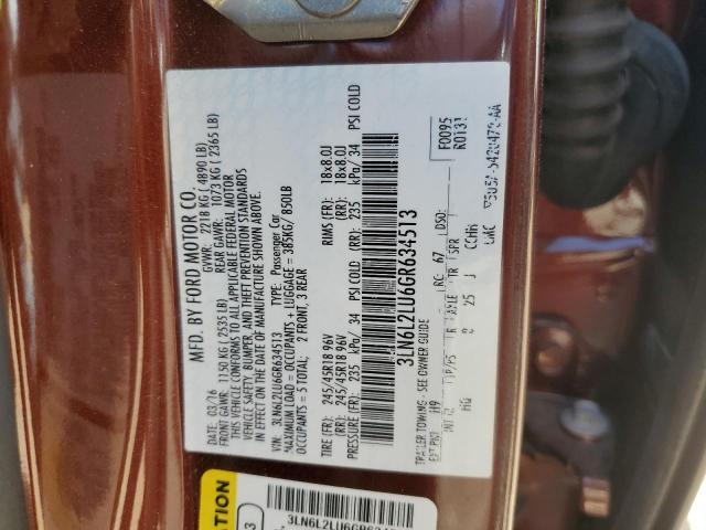 2016 LINCOLN MKZ HYBRID 3LN6L2LU6GR634513