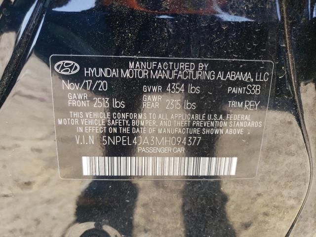 2021 HYUNDAI SONATA SEL - 5NPEL4JA3MH094377