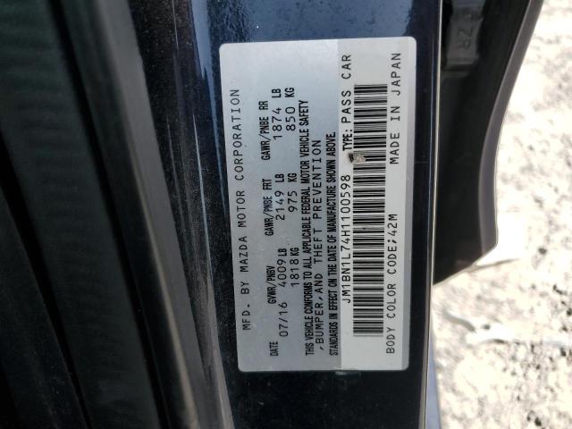 2017 MAZDA 3 TOURING - JM1BN1L74H1100598