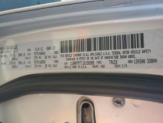 2018 RAM 1500 SPORT 1C6RR7MT7JS158309