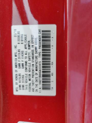 2016 HONDA ACCORD EXL - 1HGCT2B84GA003475