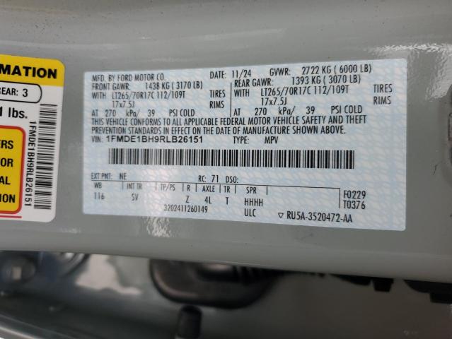 2024 FORD BRONCO BLA 1FMDE1BH9RLB26151