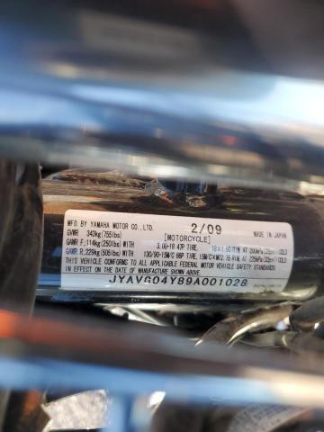 2009 YAMAHA XV250 C JYAVG04Y89A001028