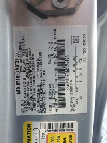 2016 FORD FUSION SE - 3FA6P0H73GR126196
