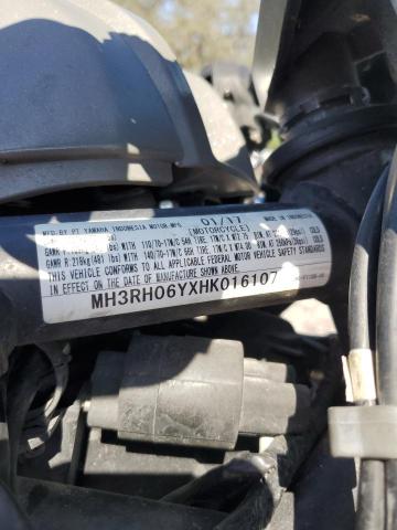 2017 YAMAHA YZFR3 MH3RH06YXHK016107