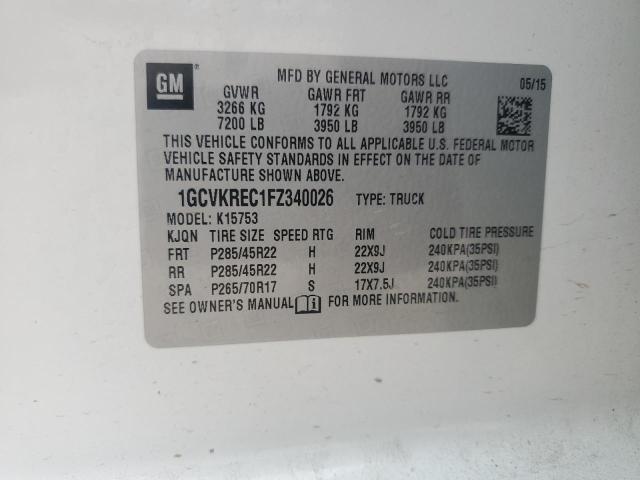 2015 CHEVROLET SILVERADO - 1GCVKREC1FZ340026