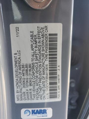 2022 HONDA ACCORD SPO - 1HGCV1F35NA110616