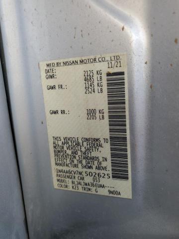 2022 NISSAN MAXIMA SV - 1N4AA6CV7NC502625