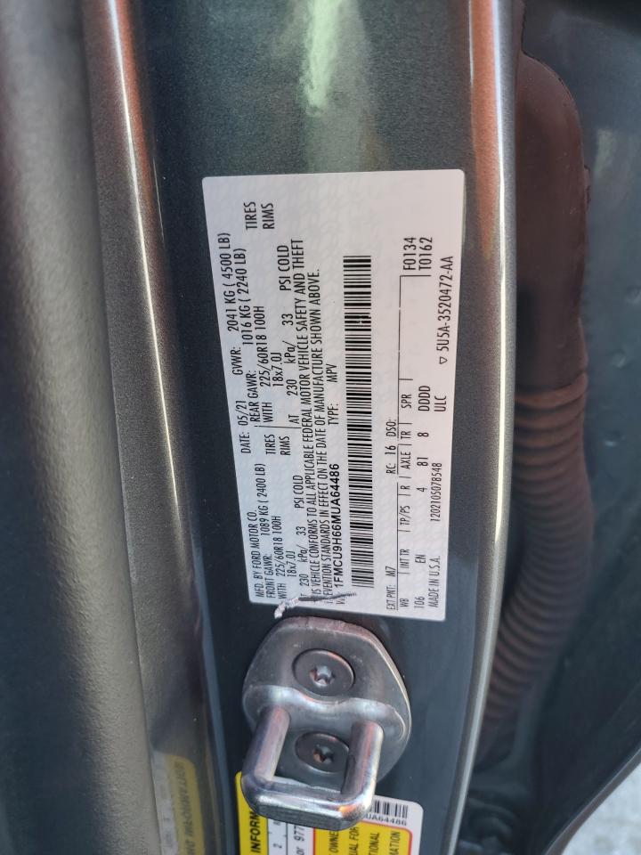 Lot #3291200029 2021 FORD ESCAPE SEL