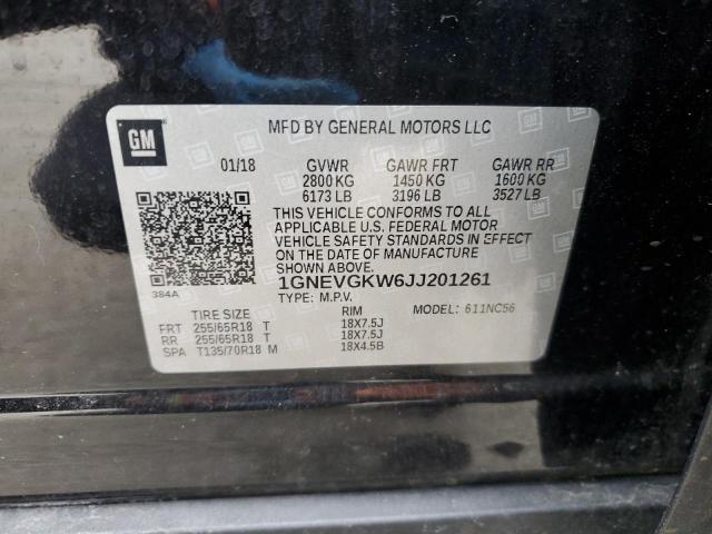 2018 CHEVROLET TRAVERSE L - 1GNEVGKW6JJ201261