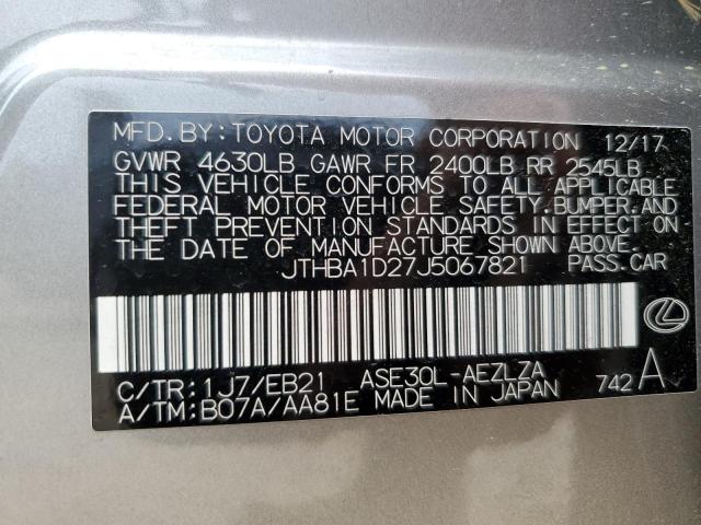2018 LEXUS IS 300 - JTHBA1D27J5067821