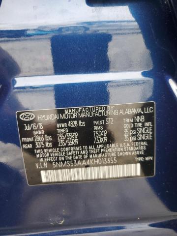 2019 HYUNDAI SANTA FE L - 5NMS53AA4KH013355