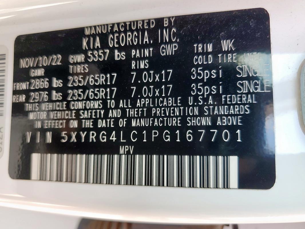 2023 KIA SORENTO LX - 5XYRG4LC1PG167701