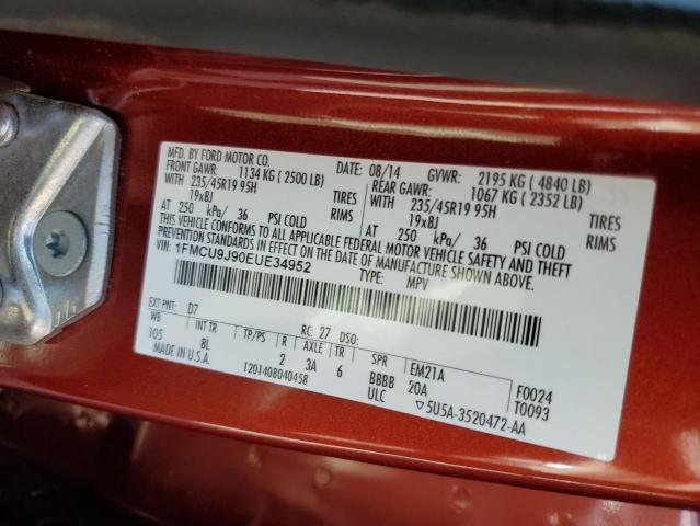 2014 FORD ESCAPE TIT - 1FMCU9J90EUE34952