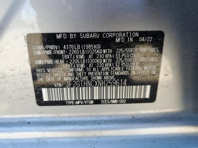 2022 SUBARU CROSSTREK - JF2GTHNCXNH259614