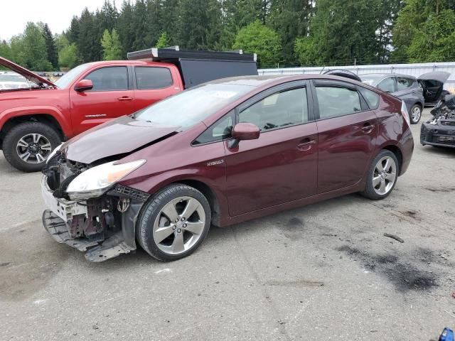 TOYOTA PRIUS 2013 maroon  hybrid engine JTDKN3DU2D5617188 photo #1