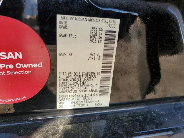 2019 NISSAN ALTIMA S 1N4BL4BV9KN317464