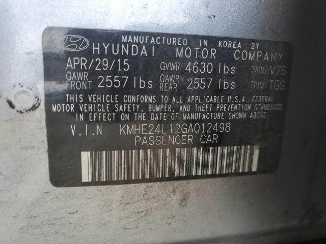 2016 HYUNDAI SONATA HYB - KMHE24L12GA012498