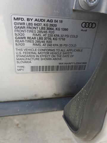 2018 AUDI Q7 PREMIUM - WA1AHAF71JD041605