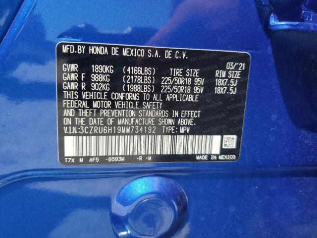 2021 HONDA HR-V SPORT 3CZRU6H19MM734192
