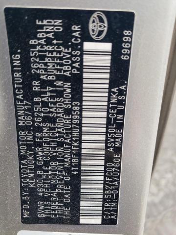2017 TOYOTA CAMRY LE - 4T1BF1FK1HU799583
