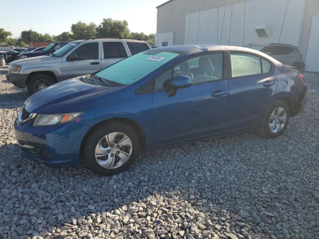 HONDA CIVIC LX 2013 blue sedan 4d gas 19XFB2F59DE040948 photo #1