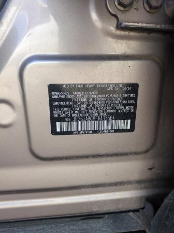 2015 SUBARU FORESTER 2 - JF2SJABC8FH433564