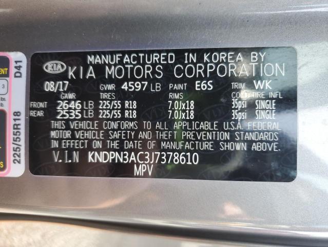2018 KIA SPORTAGE E - KNDPN3AC3J7378610