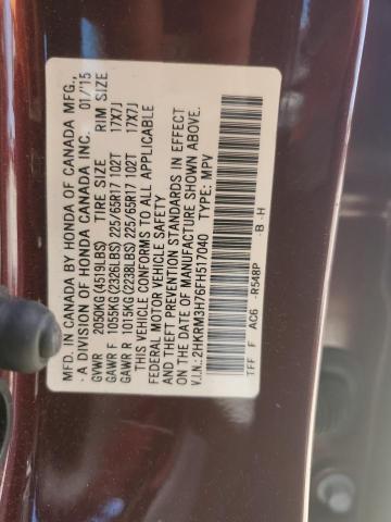 2015 HONDA CR-V EXL - 2HKRM3H76FH517040