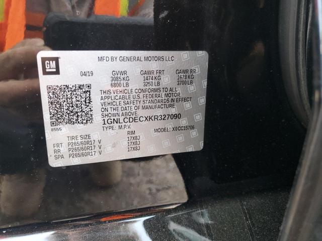 2019 CHEVROLET TAHOE POLI - 1GNLCDECXKR327090