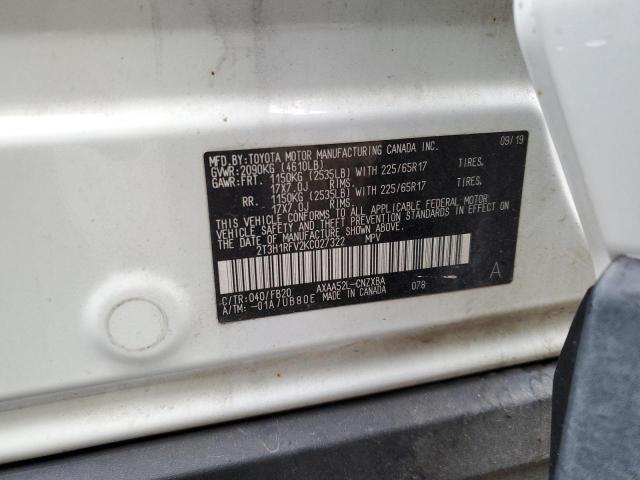 2019 TOYOTA RAV4 LE - 2T3H1RFV2KC027322