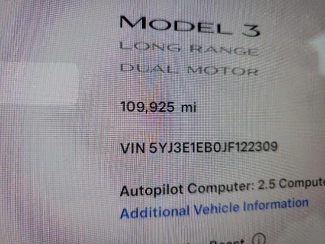 2018 TESLA MODEL 3 5YJ3E1EB0JF122309