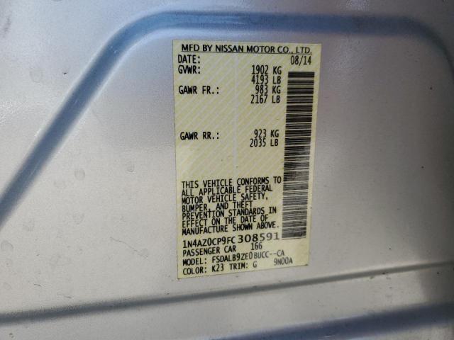 2015 NISSAN LEAF EV 5D 1N4AZ0CP9FC308591