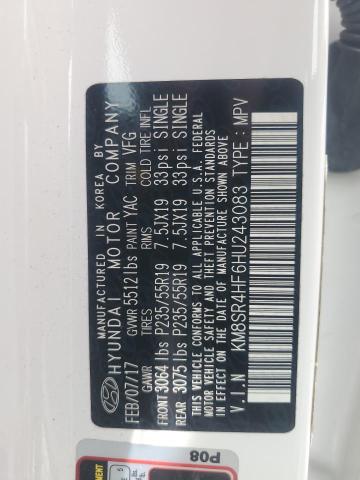 2017 HYUNDAI SANTA FE S - KM8SR4HF6HU243083