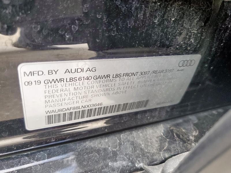 2020 AUDI A8 L WAU8DAF88LN003646