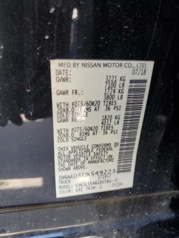 2018 NISSAN TITAN SV 1N6AA1E64JN549223