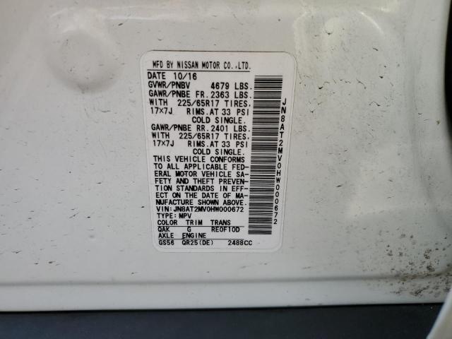 2017 NISSAN ROGUE S - JN8AT2MV0HW000672