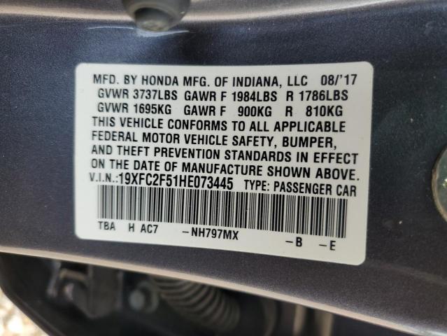 2017 HONDA CIVIC LX - 19XFC2F51HE073445